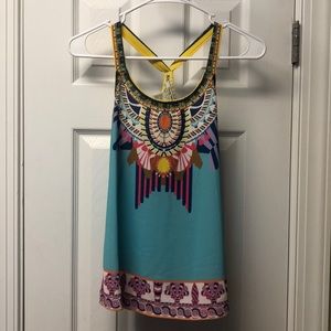 NWOT Bright Print Tank